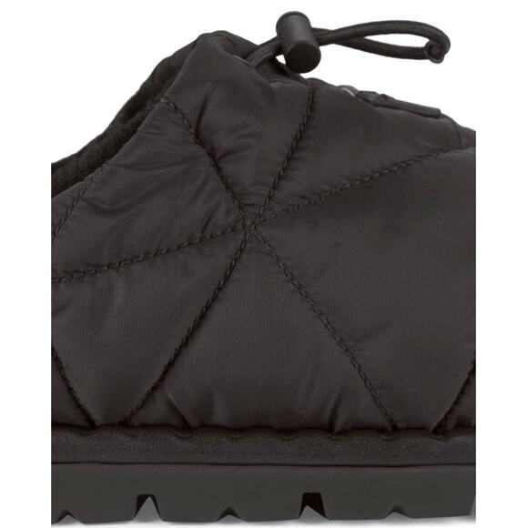 $1,150 NIB Prada Black Nylon Quilted Slip-On Clogs Logo Placard Size 12 (45) main image 4